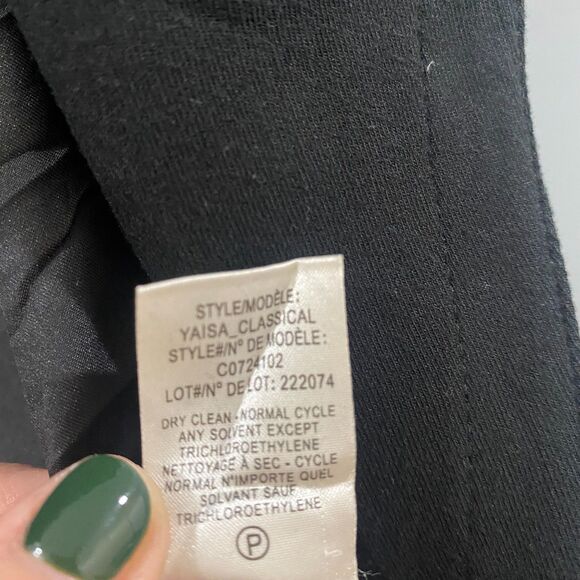 Theory Yaisa Classical Genuine Leather Sleeve Jacket - Black M - Picture 9 of 9